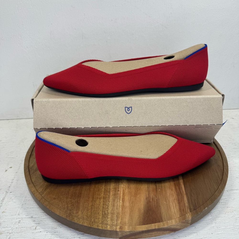ROTHYS The Point Flats Shoes Bright Red 002-305 Womens Size 9 New In Box